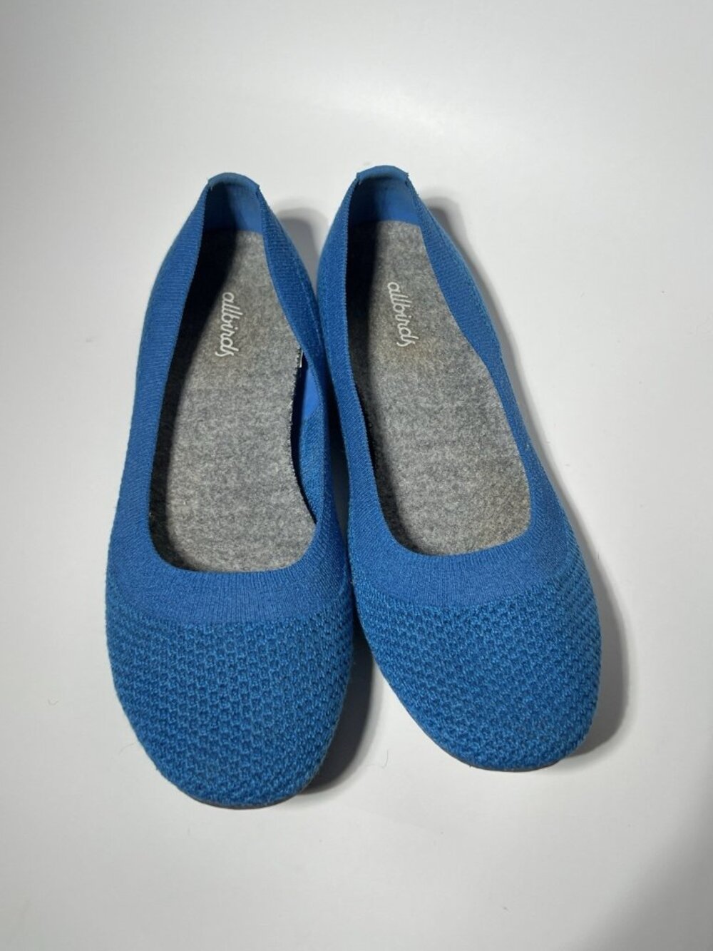 Allbirds Tree Breezers Women’s Peacock Blue Knit Ballet Flats Size 8.5